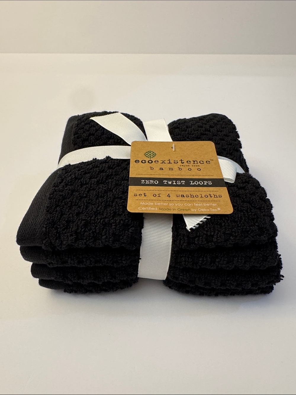 8pc ECOEXISTENCE Bamboo Zero Twist Loops Bath Towel Set - Caviar(Black) - Picture 10 of 11